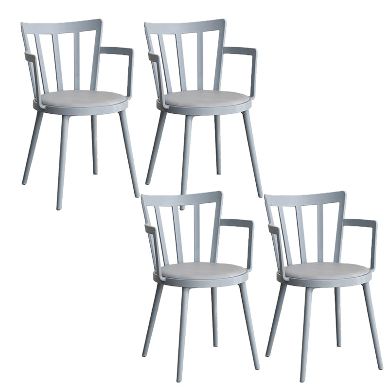 Modern Dining Chairs Arm Dining Chair with Plastic Legs for Kitchen