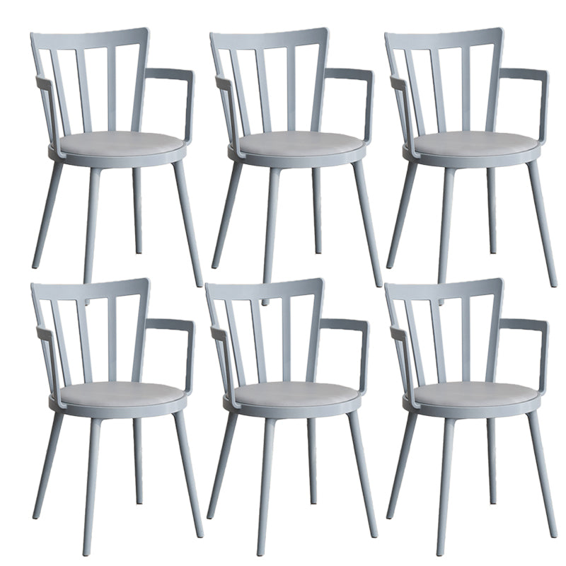 Modern Dining Chairs Arm Dining Chair with Plastic Legs for Kitchen