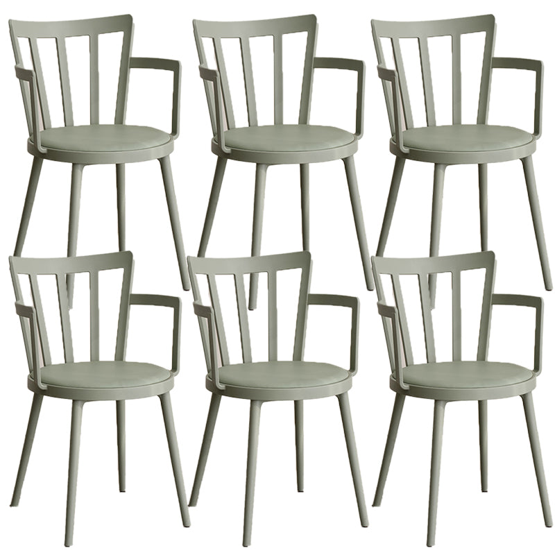 Modern Dining Chairs Arm Dining Chair with Plastic Legs for Kitchen
