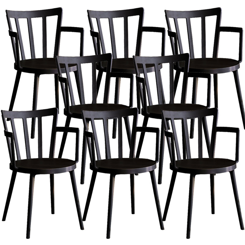 Modern Dining Chairs Arm Dining Chair with Plastic Legs for Kitchen