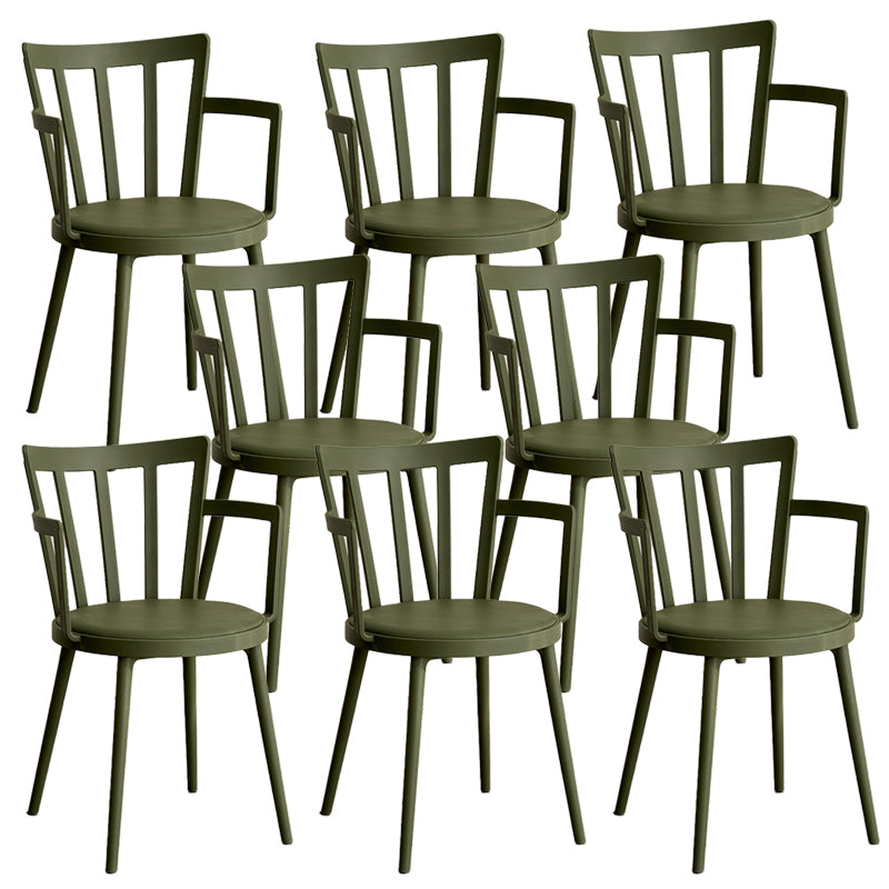 Modern Dining Chairs Arm Dining Chair with Plastic Legs for Kitchen