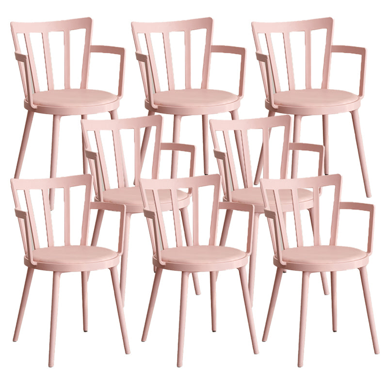 Modern Dining Chairs Arm Dining Chair with Plastic Legs for Kitchen