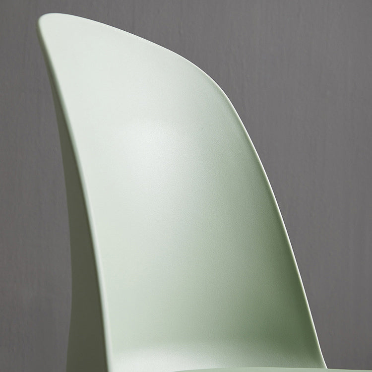 Modern Dining Chair Armless Dining Chair with Plastic Legs for Kitchen