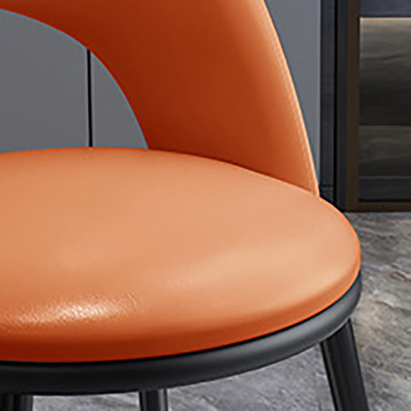 Nordic Style Dining Chairs Armless Dining Chair with Metal Legs for Kitchen