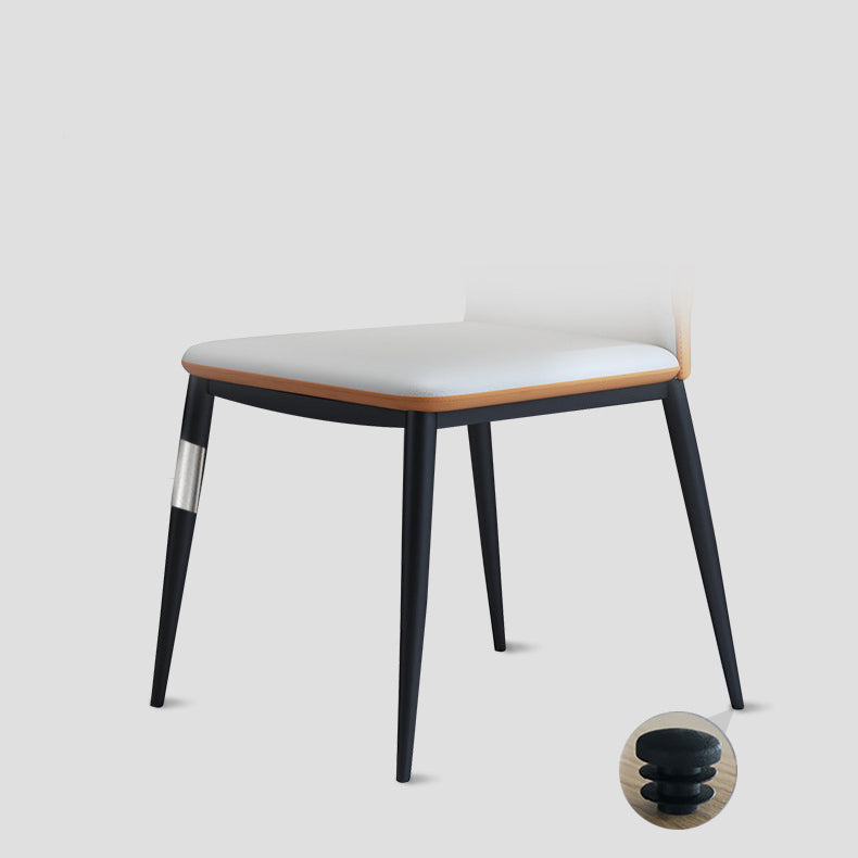Nordic Style Dining Chairs Armless Dining Chairs with Metal Legs for Kitchen