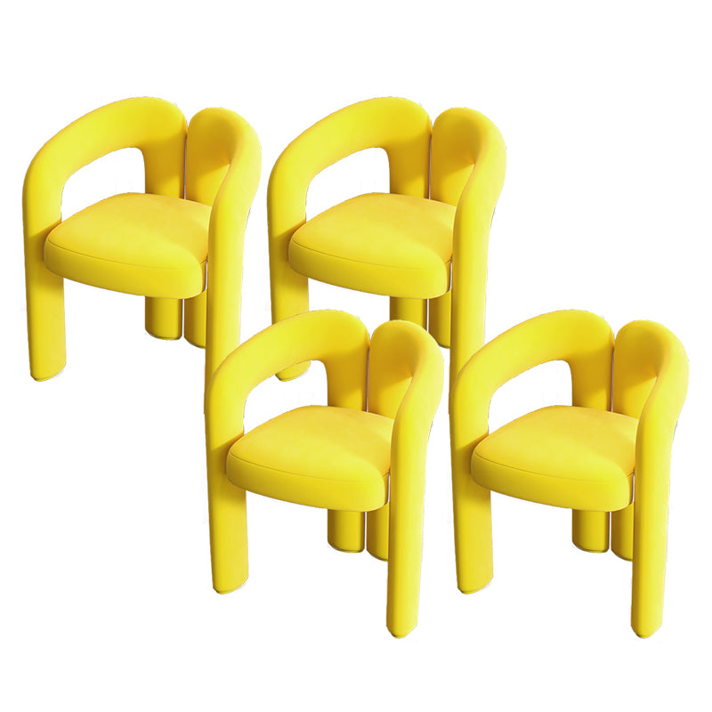 Modern Style Upholstered Dining Chair Open Back Dining Arm Chair