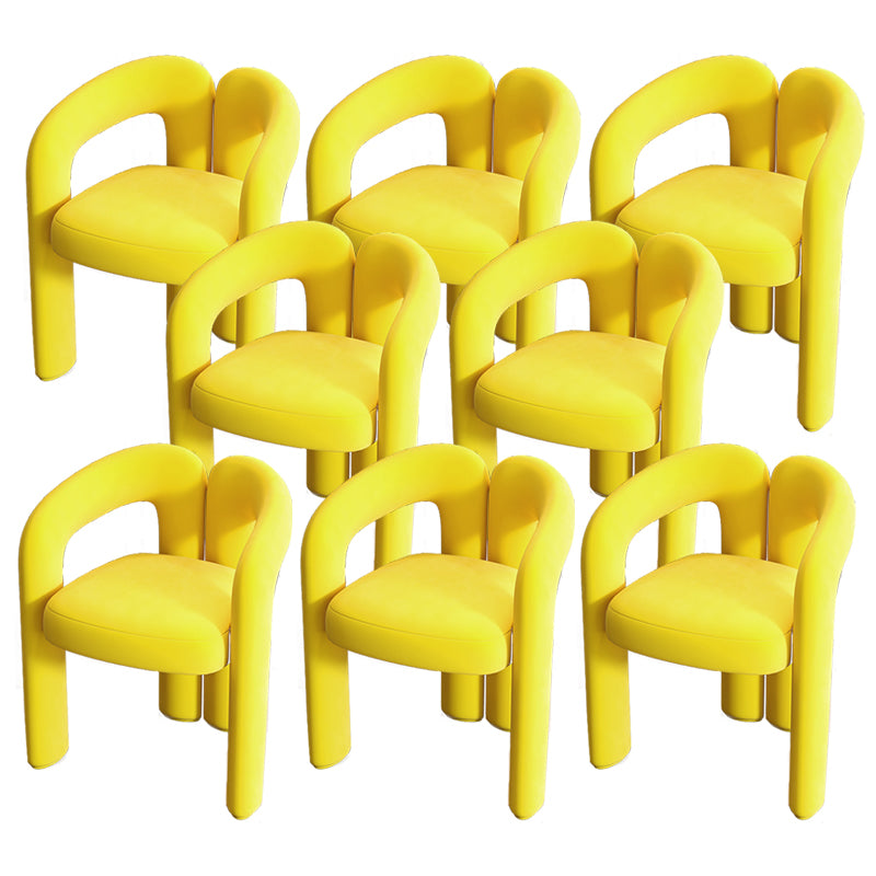 Modern Style Upholstered Dining Chair Open Back Dining Arm Chair