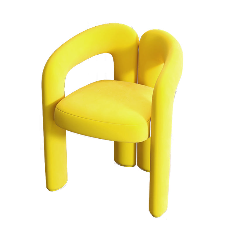 Modern Style Upholstered Dining Chair Open Back Dining Arm Chair