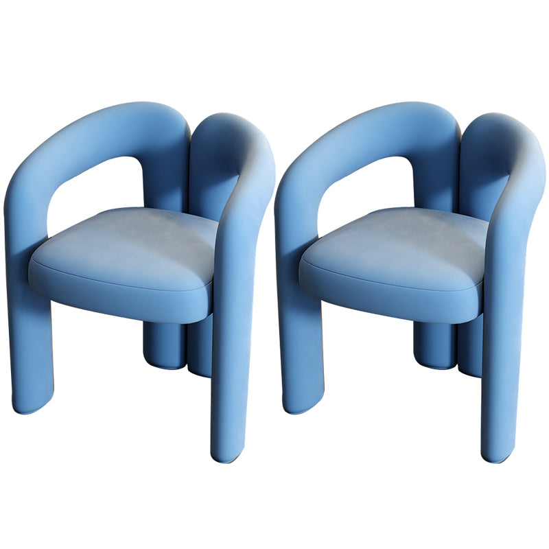 Modern Style Upholstered Dining Chair Open Back Dining Arm Chair