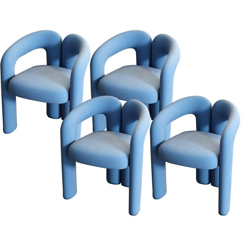Modern Style Upholstered Dining Chair Open Back Dining Arm Chair