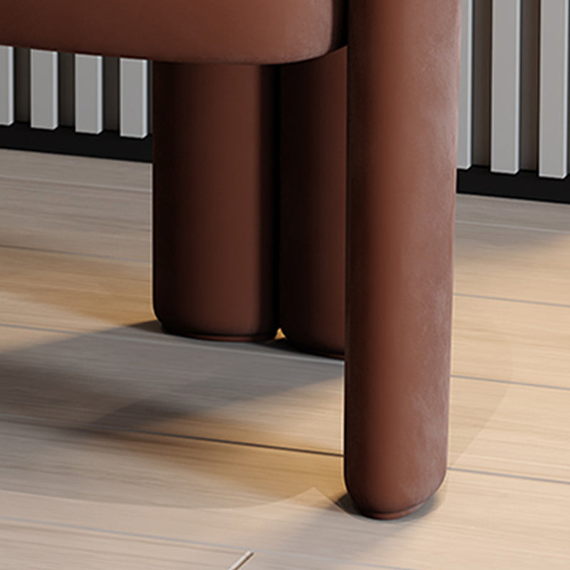 Modern Style Upholstered Dining Chair Open Back Dining Arm Chair