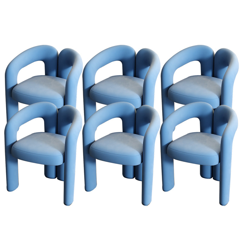 Modern Style Upholstered Dining Chair Open Back Dining Arm Chair