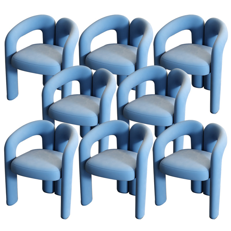 Modern Style Upholstered Dining Chair Open Back Dining Arm Chair