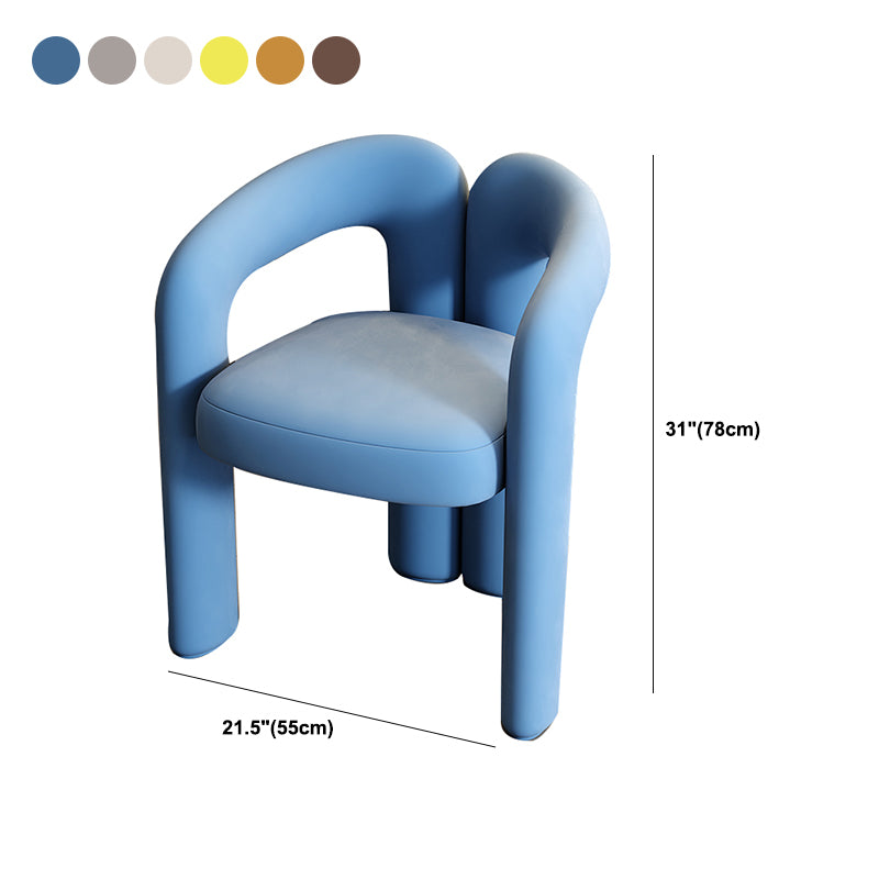 Modern Style Upholstered Dining Chair Open Back Dining Arm Chair