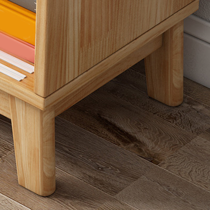 Modern Pine Dining Hutch Standard Natural Hutch Cabinet for Dining Room