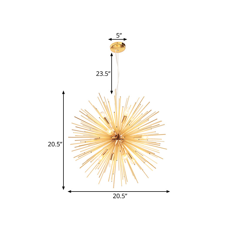 Starburst kroonluchter hanglamp Modernism METAL 20.5 "/23"/25 "DIA LED Goudhangend plafondlicht