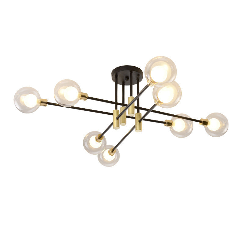 Glass Sputnik Shape Flush Ceiling Light Modern Multi Lights Flush Light Fixtures