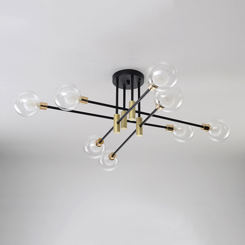 Glass Sputnik Shape Flush Ceiling Light Modern Multi Lights Flush Light Fixtures