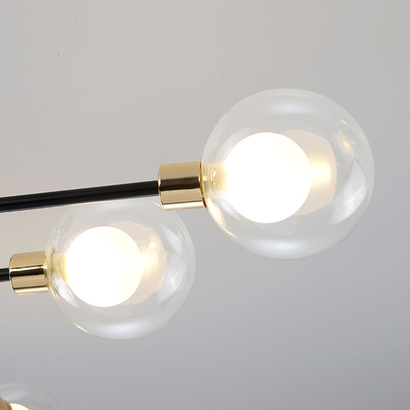 Glass Sputnik Shape Flush Ceiling Light Modern Multi Lights Flush Light Fixtures