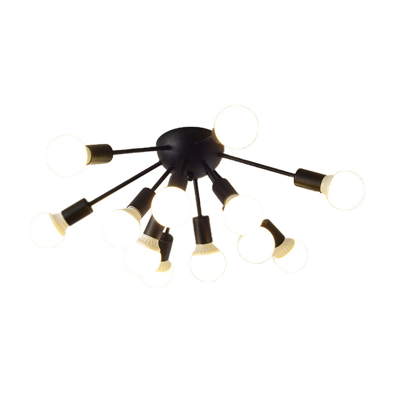 Modern Starburst Ceiling Lighting Metal Multiple-Light Ceiling Light