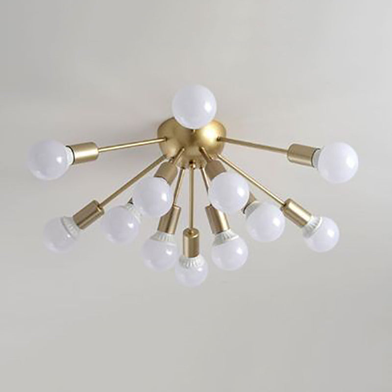 Modern Starburst Ceiling Lighting Metal Multiple-Light Ceiling Light