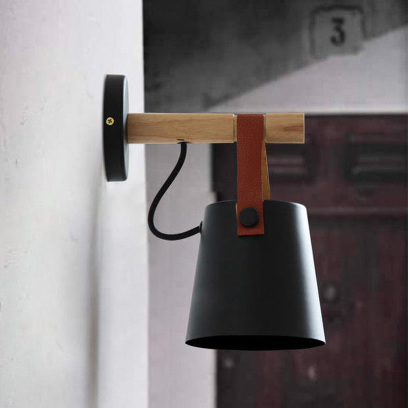 Metal Geometric Shape Wall Lights Industrial 1-Light Wall Light Sconce