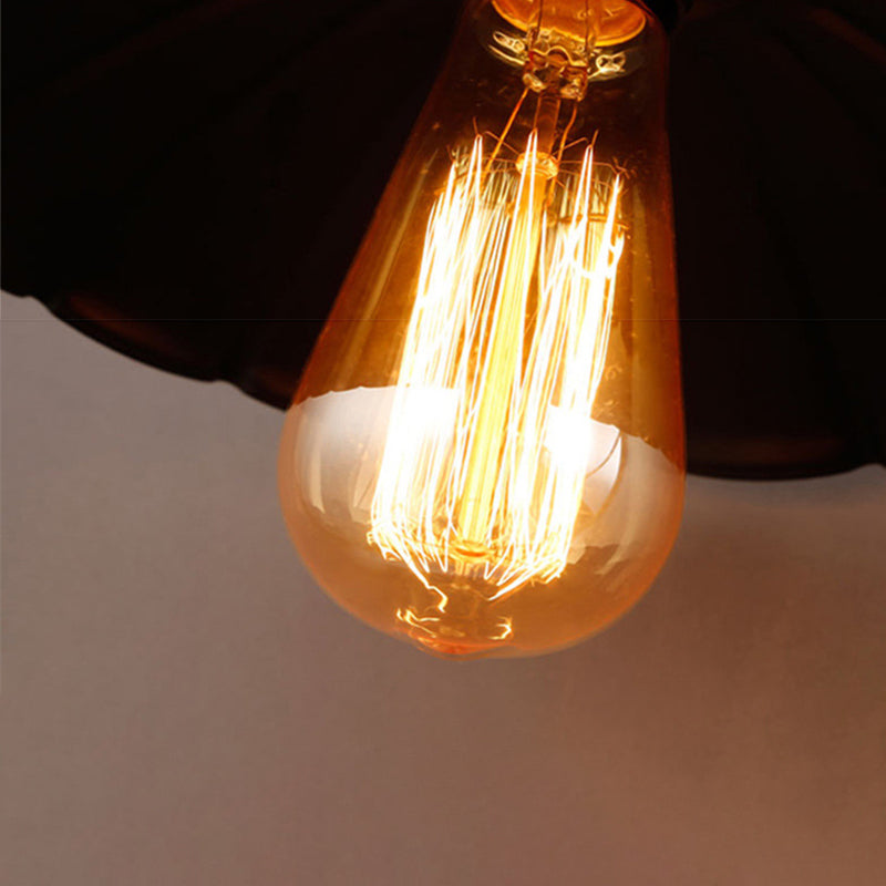 Metal Geometric Shape Wall Lights Industrial 1-Light Wall Light Sconce in Black