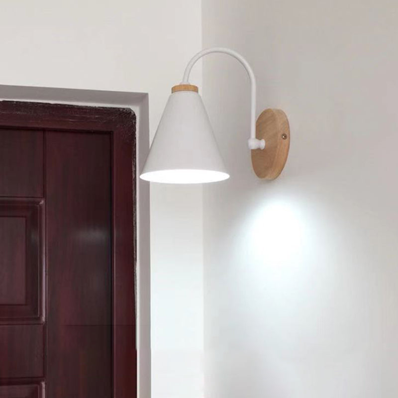 Metal Geometric Shape Wall Lights Industrial Style 1-Light Wall Light Sconce