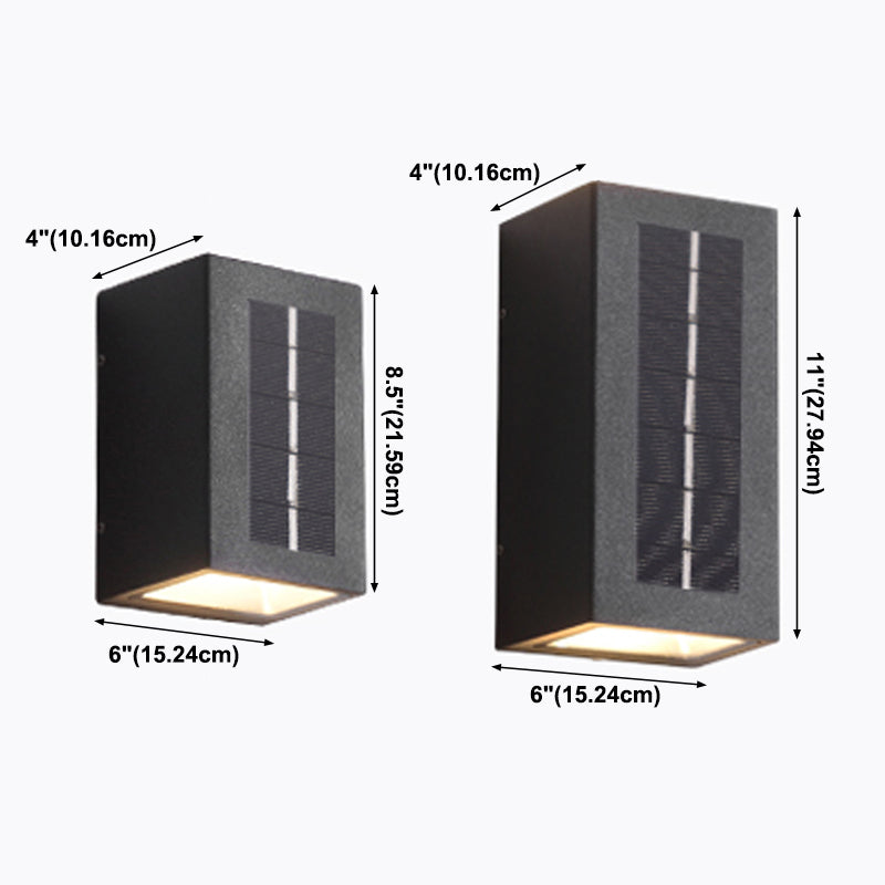 Contemporary Metal Rectangular Wall Sconce Led Wall-washer Light for Outdoor