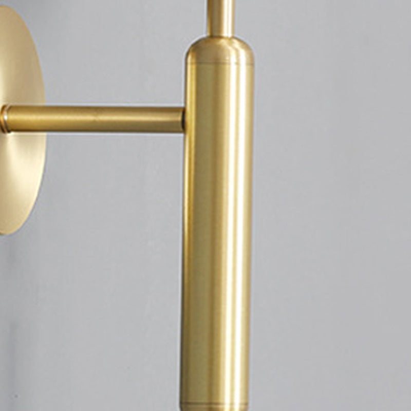 Modern Brass Wall Light Gold 12.5" High Wall Sconce Fixture for Bedroom