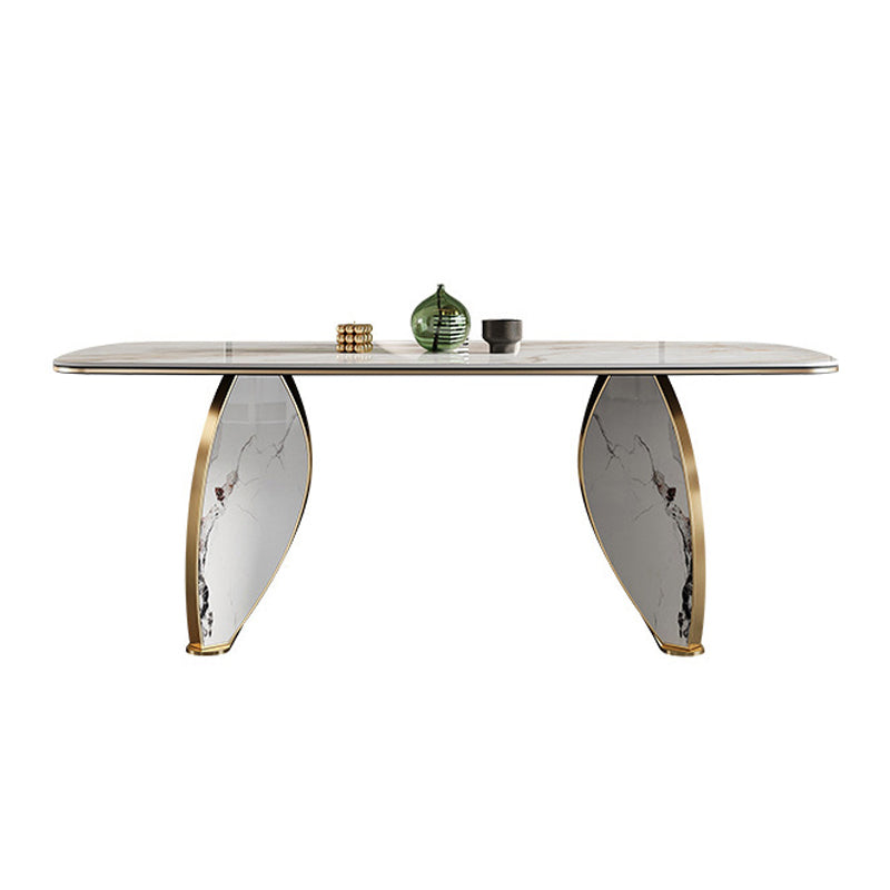 Luxurious 1/4/5/7 Pieces Rectangle Dining Set Sintered Stone Top Dinette Table Set