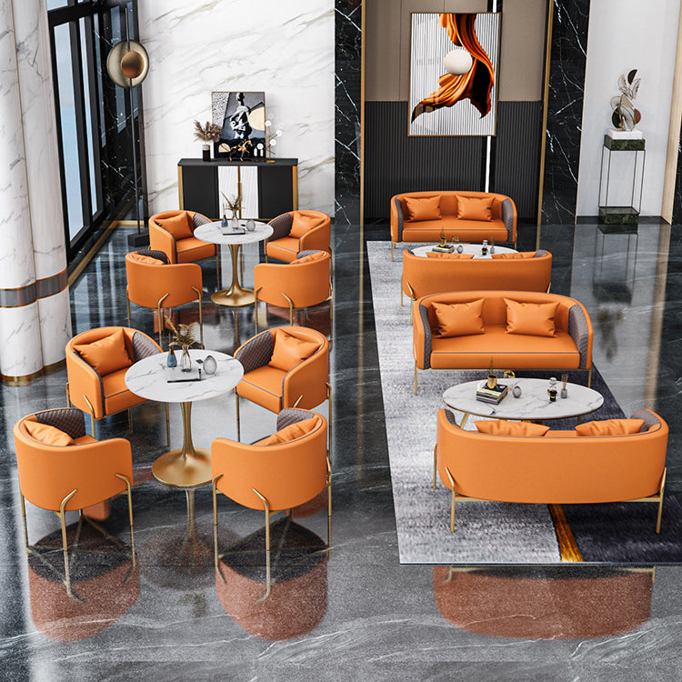 Glam Style Sintered Stone Set Round 1/3/4/5 Pieces Dining Set for Home Use