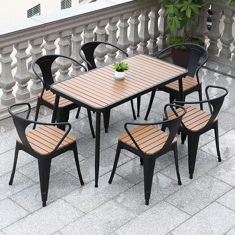 Contemporary Rectangle Table Set 1/2/3/5/7 Pieces Dining Set for Restaurant