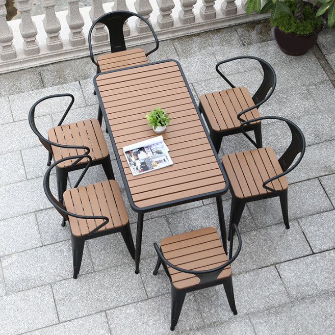 Contemporary Rectangle Table Set 1/2/3/5/7 Pieces Dining Set for Restaurant