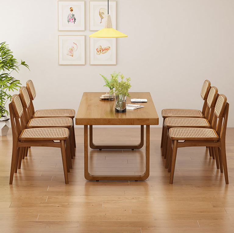 Industrial Solid Wood Table Set 1/2/5/7 Pieces Dining Set for Home Use