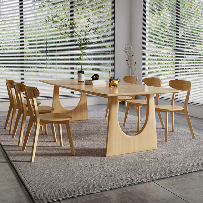 Traditional Wood Dining Set 1/7 Pieces Rectangle Dining Table Set