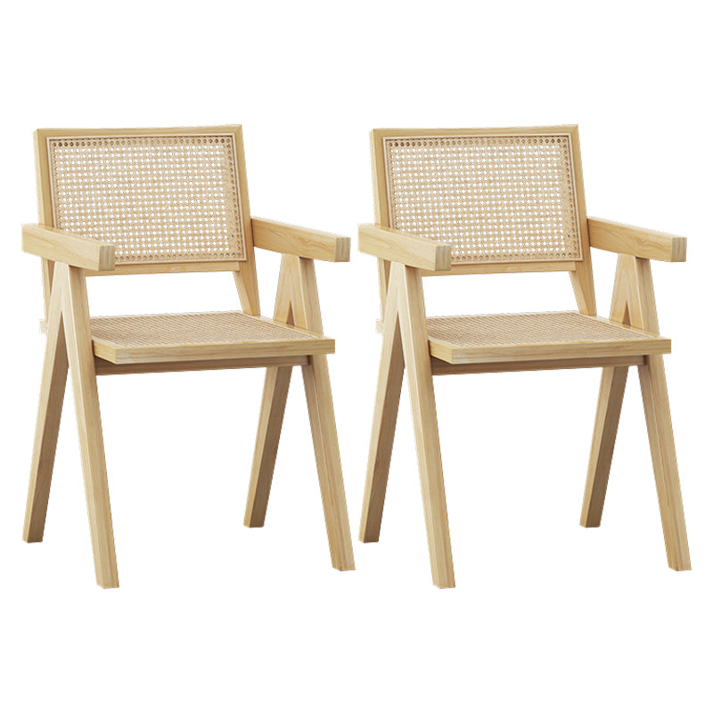 Modern 1/2/3/4/5 Pieces Rectangle Dining Set Solid Wood Dining Table with Chairs