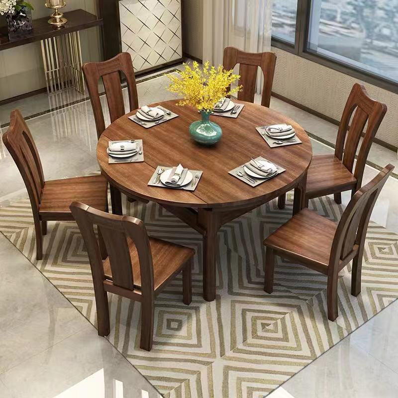 Traditional Round Table Set 1/2/5/7 Pieces Dining Set for Home