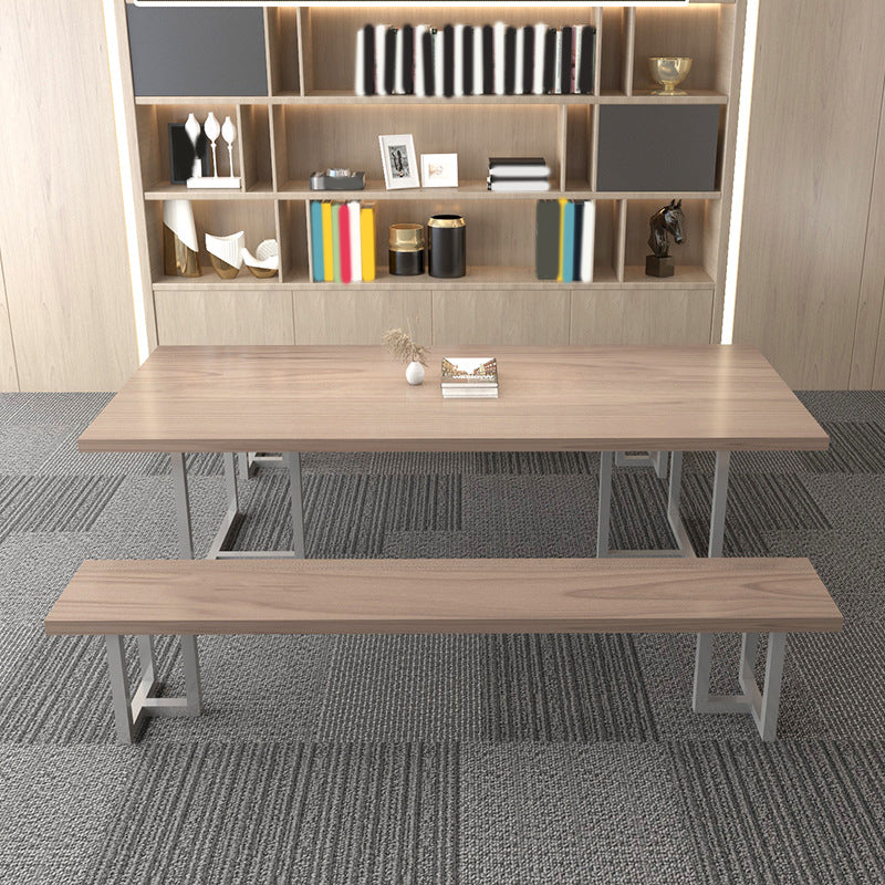 Modern 1/2/9 Pieces Rectangle Dining Set Solid Wood Top Dining Table with Chairs