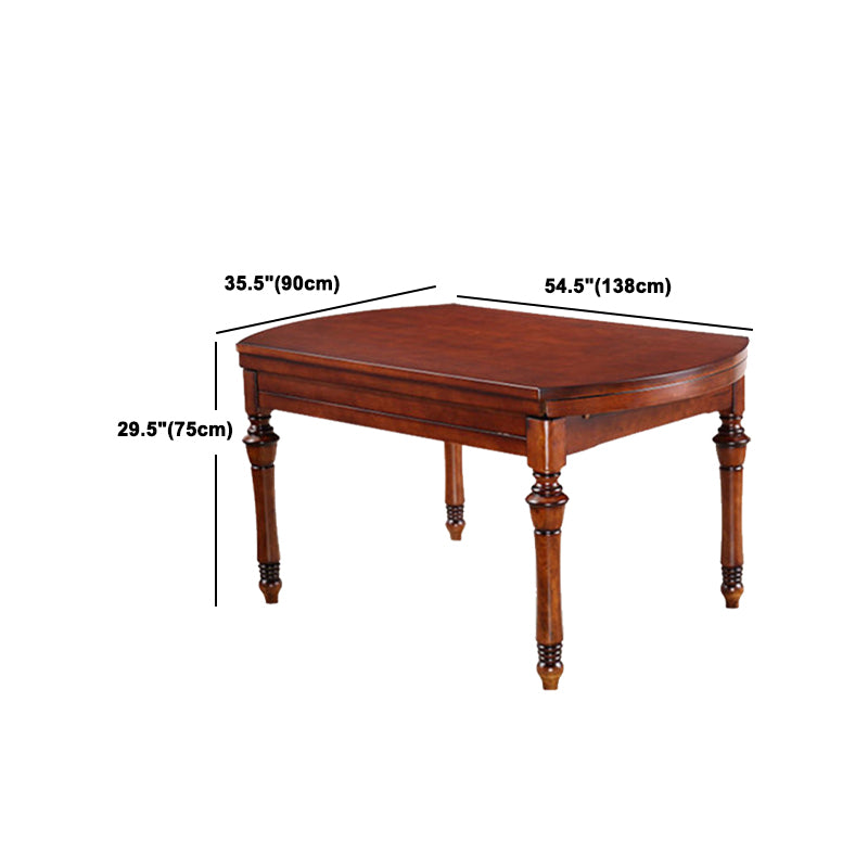 Traditional Solid Wood Table Set 1/2/7 Pieces Dining Set for Home