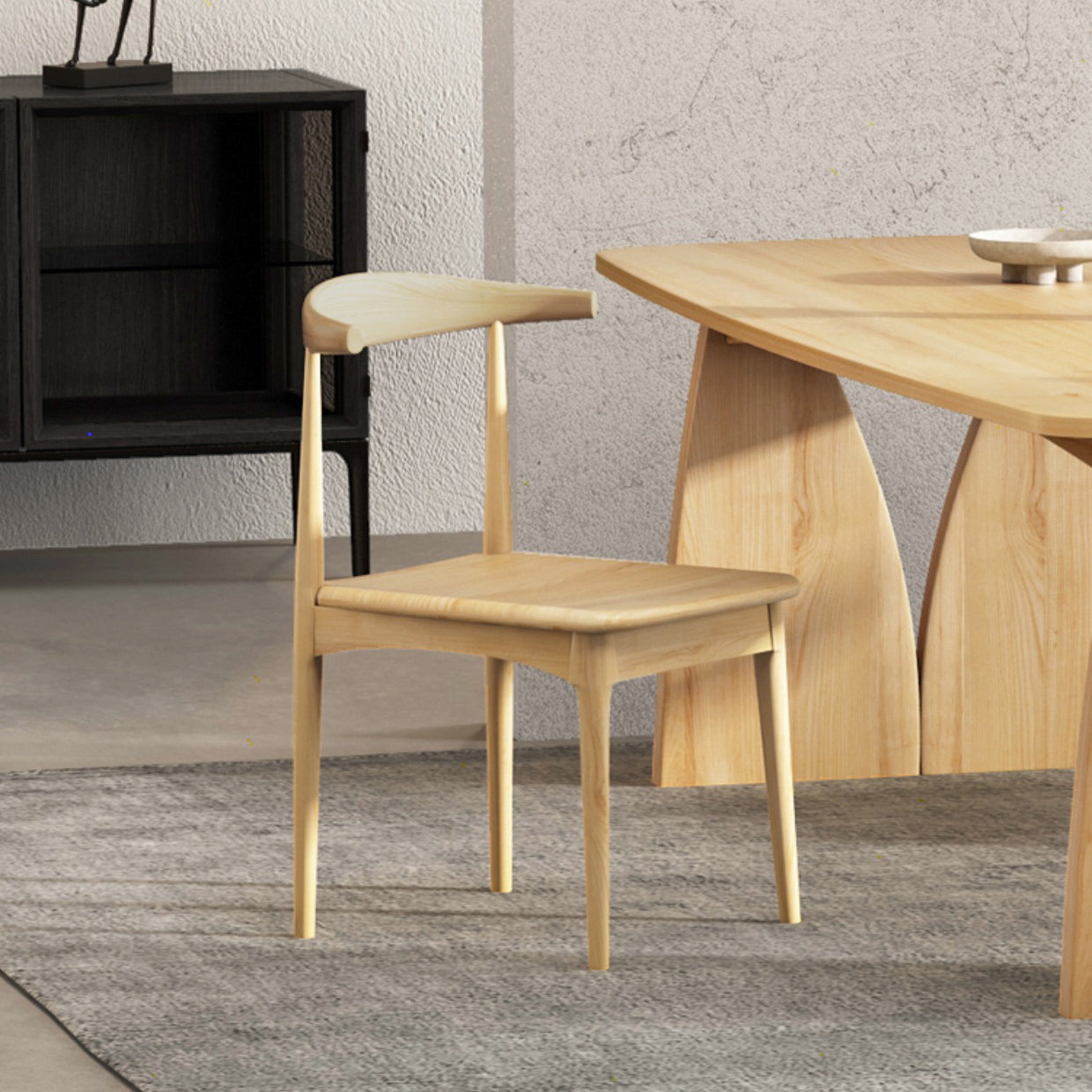 Modern 1/2/3/4 Pieces Rectangle Dining Set Solid Wood Top Dining Table with Chairs