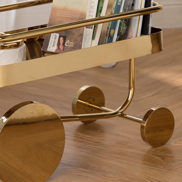 29.25" High Modern Style Prep Table Rolling Metal Prep Table for Home