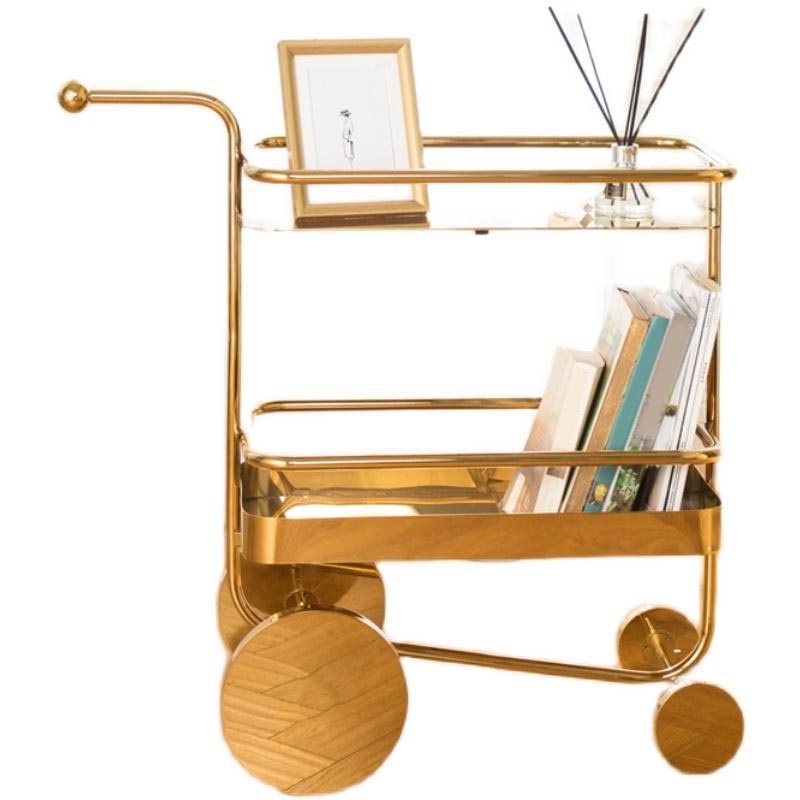 29.25" High Modern Style Prep Table Rolling Metal Prep Table for Home