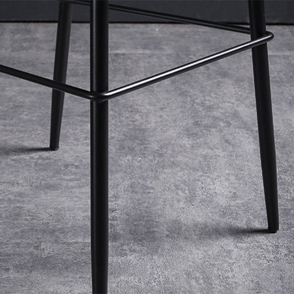 Scandinavian Metal Stool Faux Leather Upholstered Counter Stool Home