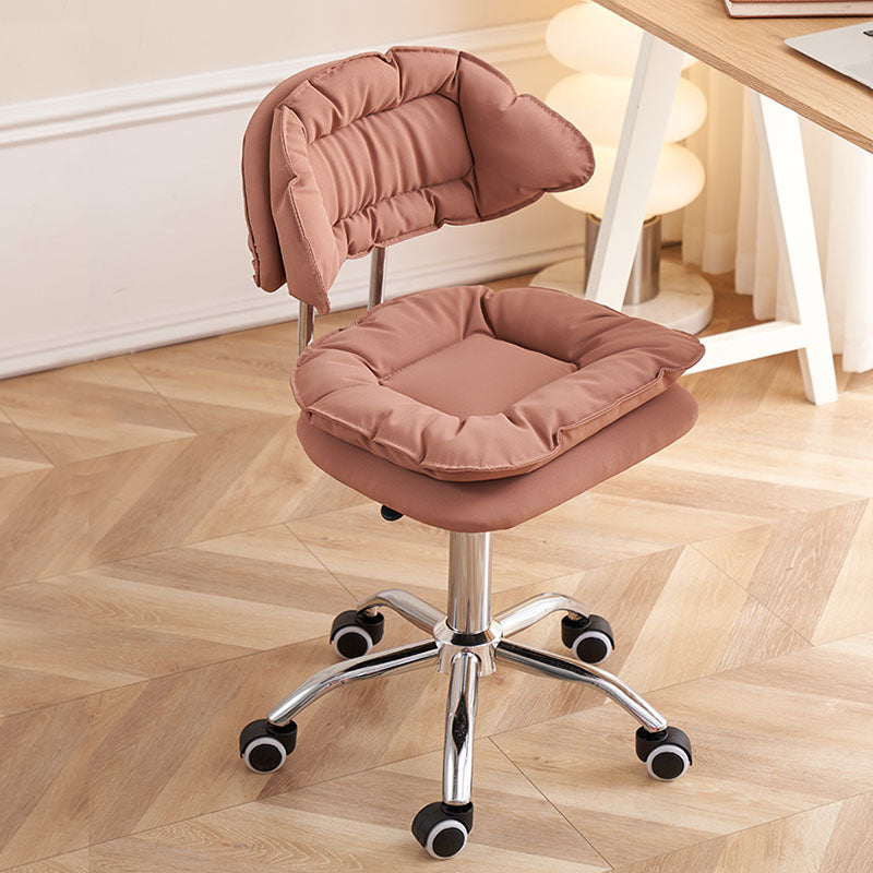 Scandinavian Metal Barstool Fabric Upholstered Counter Stool with Chrome Base