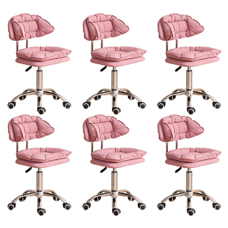 Scandinavian Metal Barstool Fabric Upholstered Counter Stool with Chrome Base