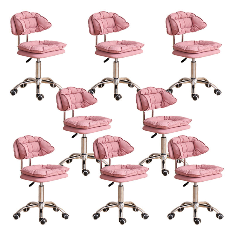 Scandinavian Metal Barstool Fabric Upholstered Counter Stool with Chrome Base