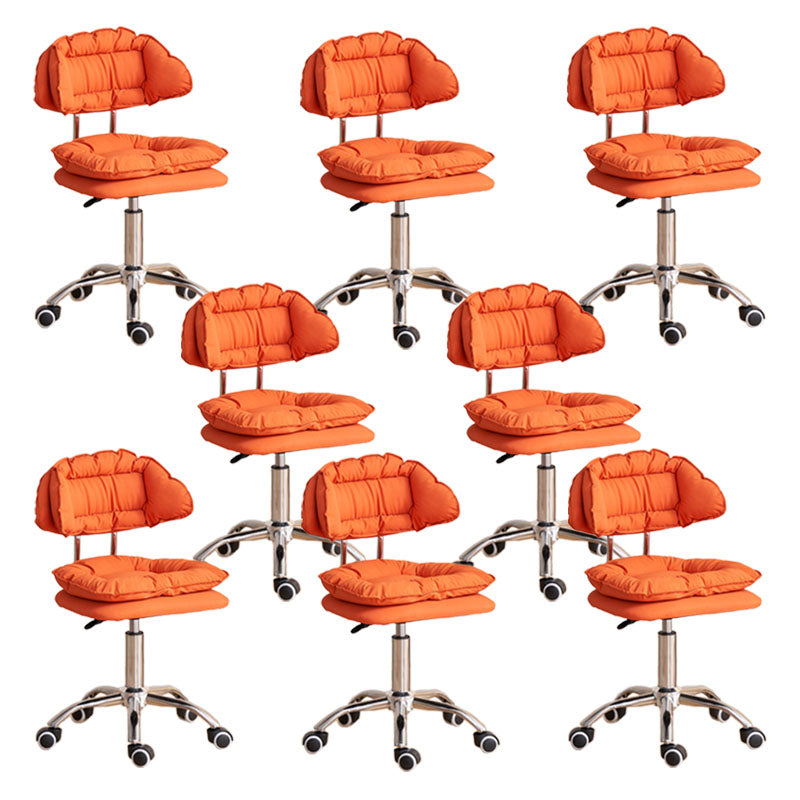 Scandinavian Metal Barstool Fabric Upholstered Counter Stool with Chrome Base