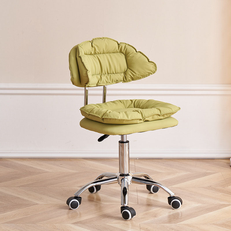 Scandinavian Metal Barstool Fabric Upholstered Counter Stool with Chrome Base