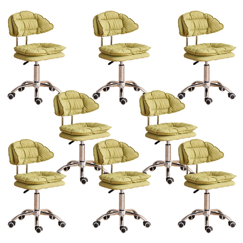 Scandinavian Metal Barstool Fabric Upholstered Counter Stool with Chrome Base